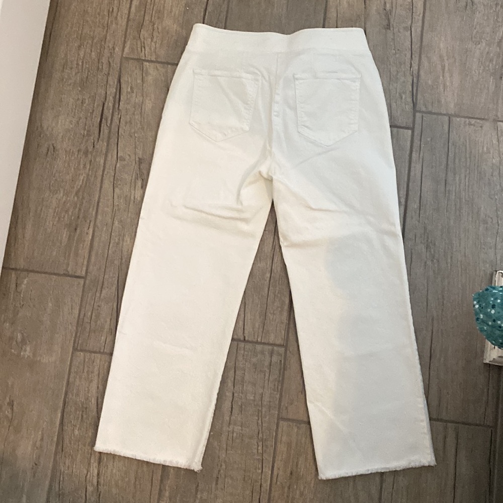 Loft Brand pull on crop wide leg jeans - Picture 2 of 7